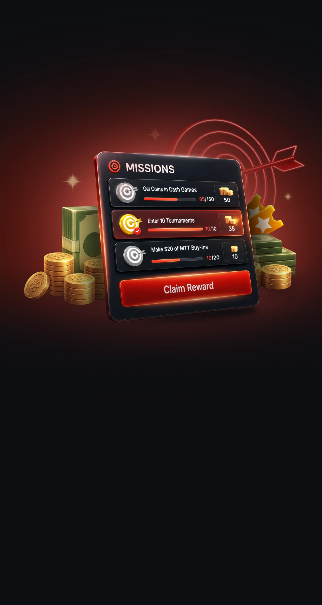 CoinPoker'de Poker Görevleri:<br />
Oyunlarınızdan Ekstra Kazanç Elde Edin